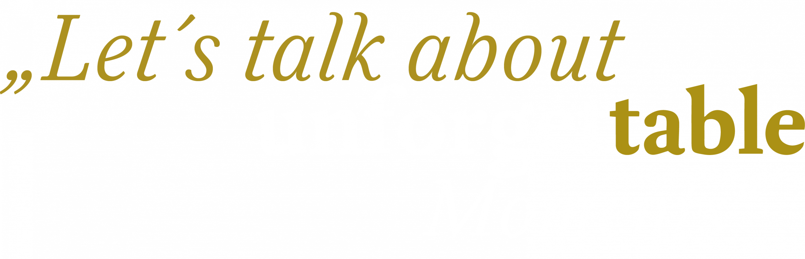 Logo Let's talk about unforgettable moments